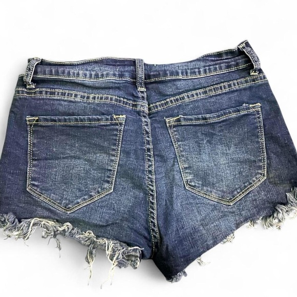 Kancan Blue Denim Women Shorts. - Picture 3 of 6